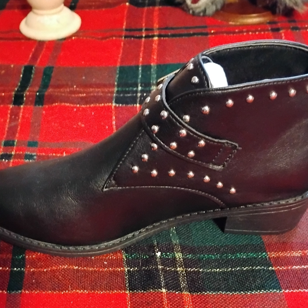 Women's Black Studded Ankle Boots US Size 12 - Picture 7 of 8